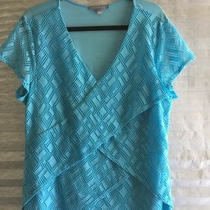 NY Collection Size XL Short Sleeve Top